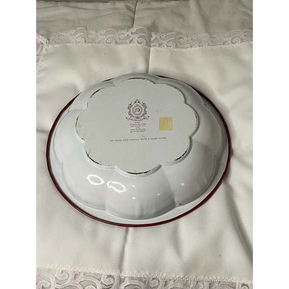 Vintage 1971 Daher Decorated Ware Orange Floral Tin Round Tray Made in England - Picture 8 of 8